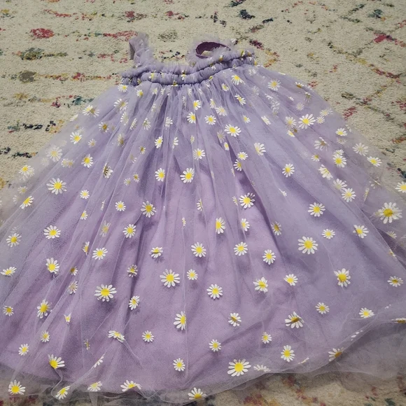 Lola + The Boys Daisy Purple Tulle Sundress - Picture 3 of 5